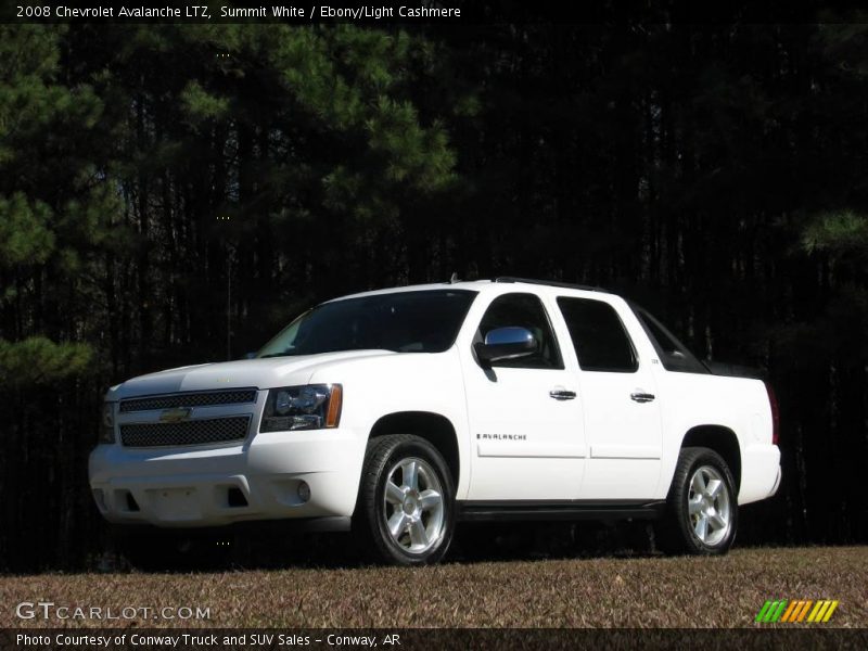 Summit White / Ebony/Light Cashmere 2008 Chevrolet Avalanche LTZ