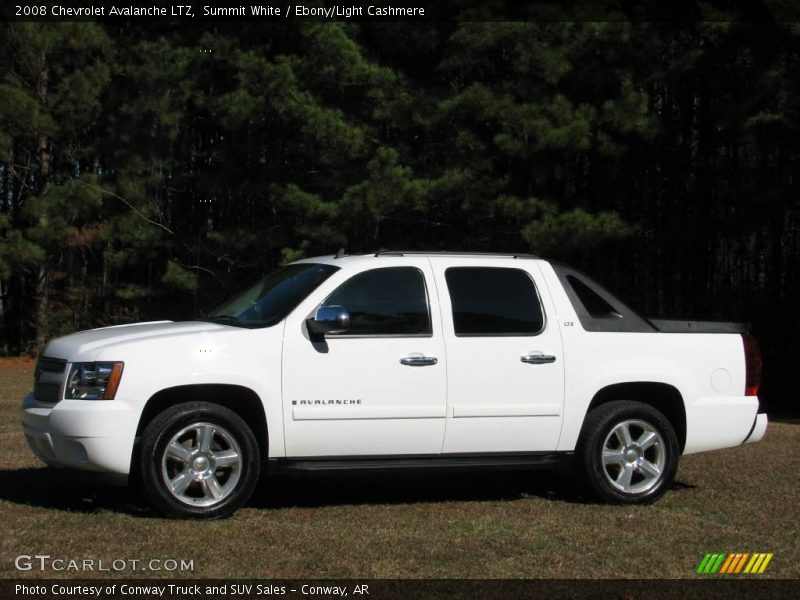 Summit White / Ebony/Light Cashmere 2008 Chevrolet Avalanche LTZ