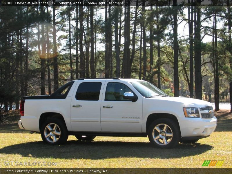 Summit White / Ebony/Light Cashmere 2008 Chevrolet Avalanche LTZ