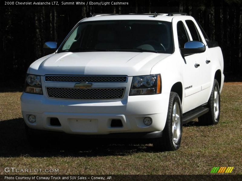 Summit White / Ebony/Light Cashmere 2008 Chevrolet Avalanche LTZ