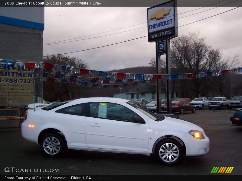 Summit White / Gray 2009 Chevrolet Cobalt LS Coupe