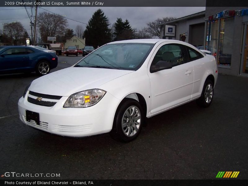 Summit White / Gray 2009 Chevrolet Cobalt LS Coupe