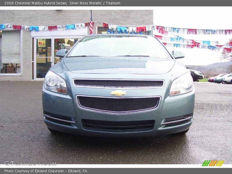 Silver Moss Metallic / Titanium 2009 Chevrolet Malibu Hybrid Sedan