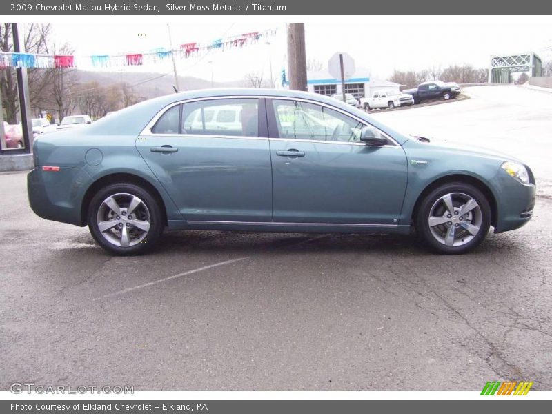 Silver Moss Metallic / Titanium 2009 Chevrolet Malibu Hybrid Sedan