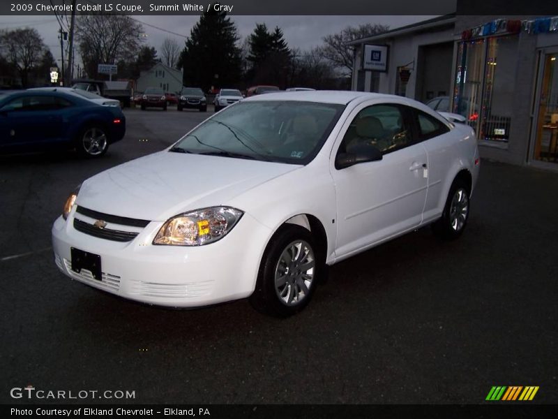 Summit White / Gray 2009 Chevrolet Cobalt LS Coupe