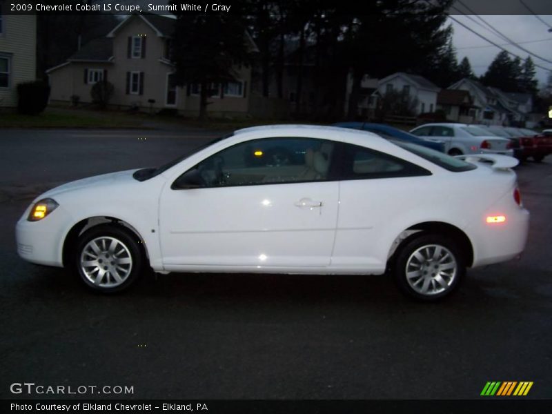 Summit White / Gray 2009 Chevrolet Cobalt LS Coupe