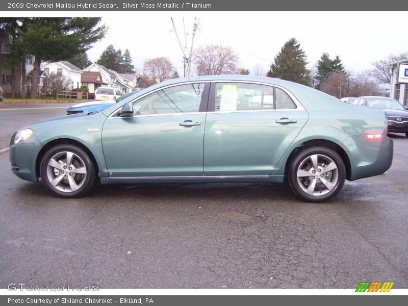 Silver Moss Metallic / Titanium 2009 Chevrolet Malibu Hybrid Sedan