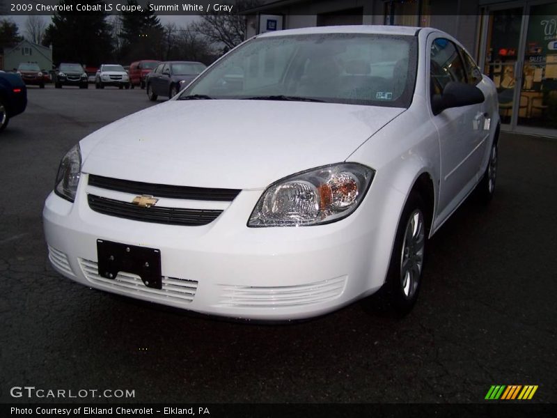 Summit White / Gray 2009 Chevrolet Cobalt LS Coupe