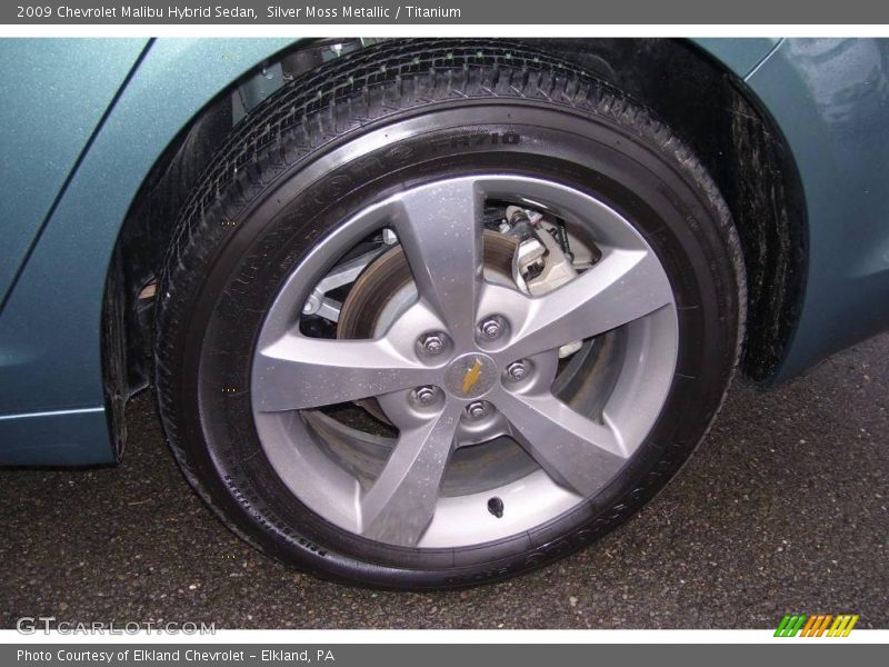 Silver Moss Metallic / Titanium 2009 Chevrolet Malibu Hybrid Sedan