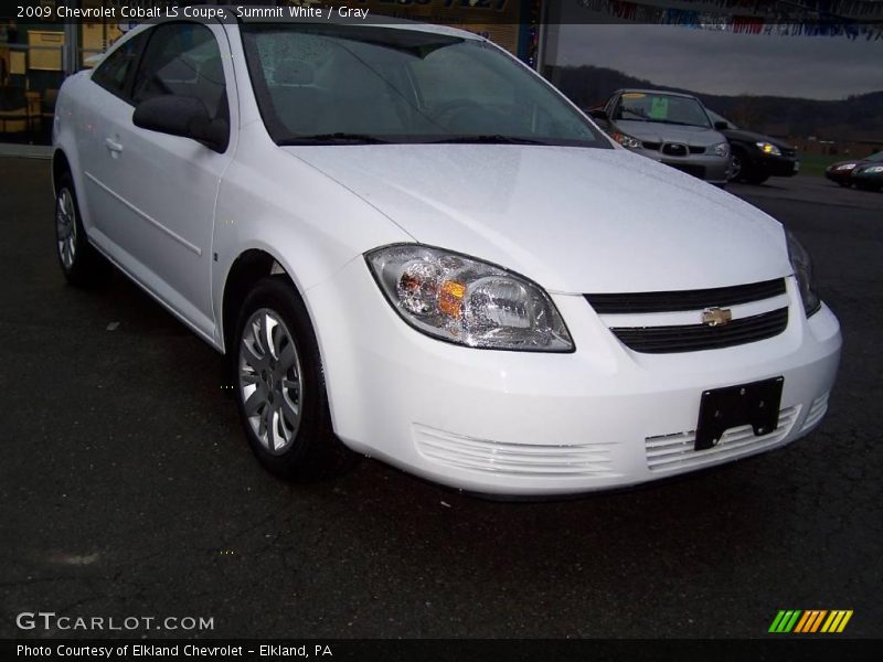 Summit White / Gray 2009 Chevrolet Cobalt LS Coupe