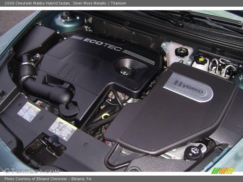 Silver Moss Metallic / Titanium 2009 Chevrolet Malibu Hybrid Sedan