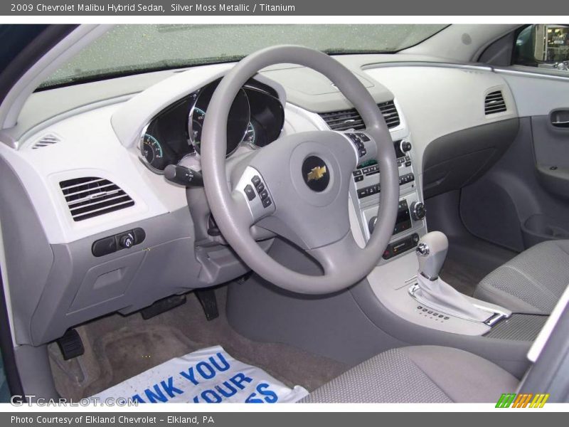 Silver Moss Metallic / Titanium 2009 Chevrolet Malibu Hybrid Sedan