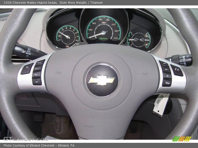 Silver Moss Metallic / Titanium 2009 Chevrolet Malibu Hybrid Sedan