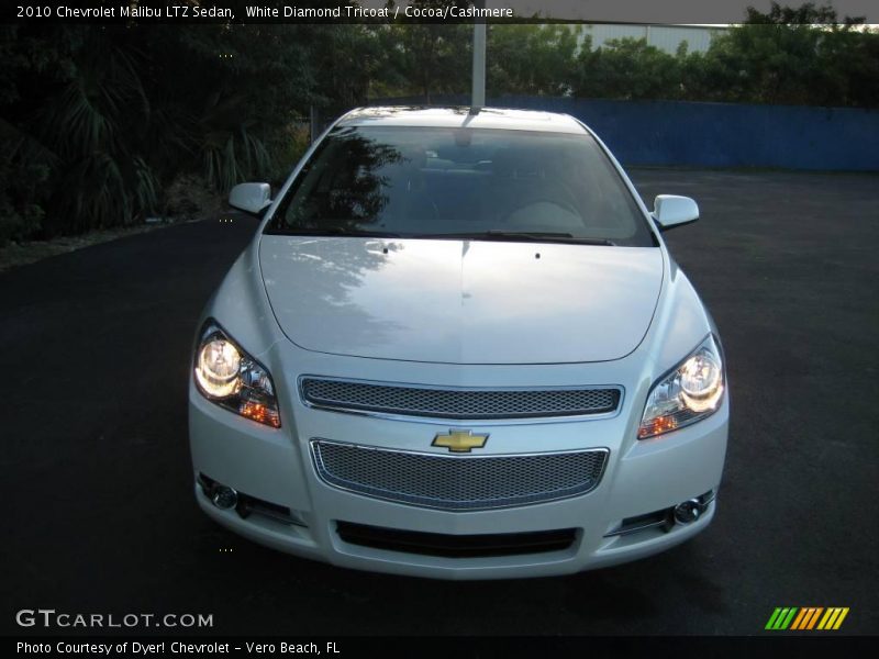 White Diamond Tricoat / Cocoa/Cashmere 2010 Chevrolet Malibu LTZ Sedan