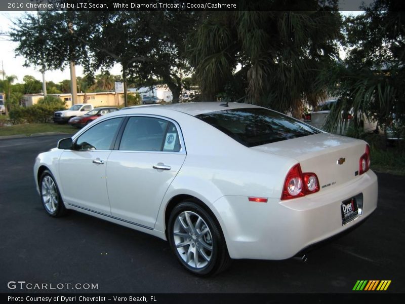 White Diamond Tricoat / Cocoa/Cashmere 2010 Chevrolet Malibu LTZ Sedan