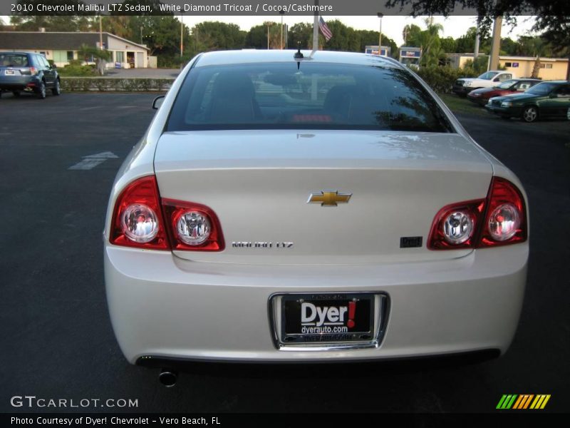 White Diamond Tricoat / Cocoa/Cashmere 2010 Chevrolet Malibu LTZ Sedan