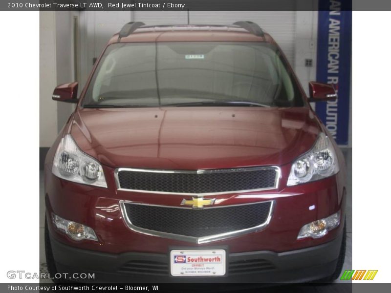 Red Jewel Tintcoat / Ebony 2010 Chevrolet Traverse LT AWD