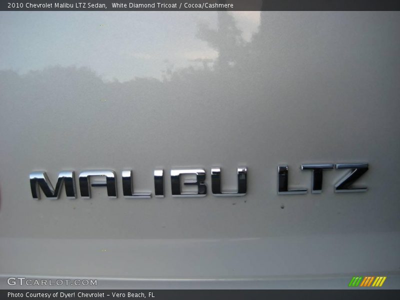 White Diamond Tricoat / Cocoa/Cashmere 2010 Chevrolet Malibu LTZ Sedan
