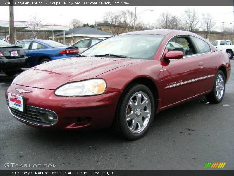 Ruby Red Pearlcoat / Black/Light Gray 2001 Chrysler Sebring LXi Coupe