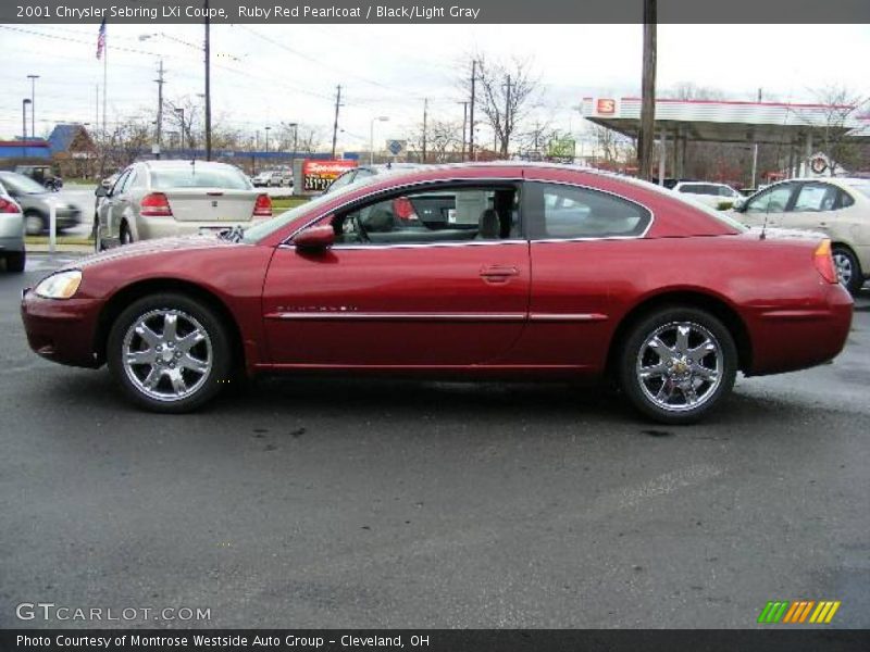 Ruby Red Pearlcoat / Black/Light Gray 2001 Chrysler Sebring LXi Coupe