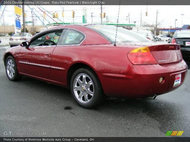 Ruby Red Pearlcoat / Black/Light Gray 2001 Chrysler Sebring LXi Coupe