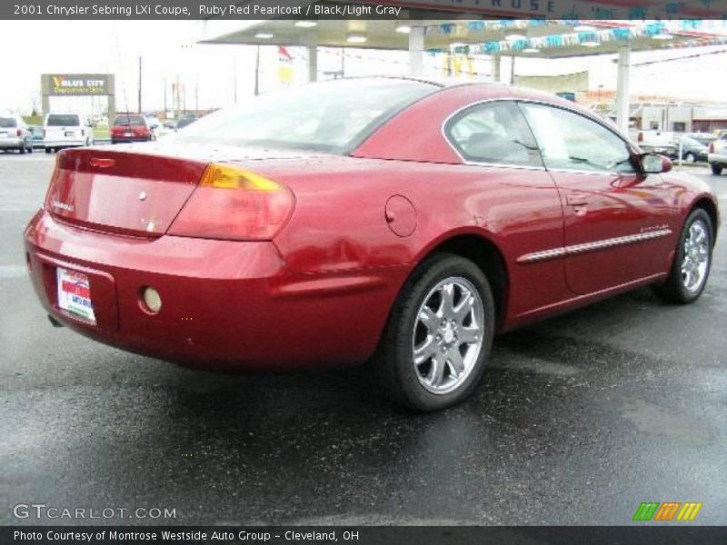 Ruby Red Pearlcoat / Black/Light Gray 2001 Chrysler Sebring LXi Coupe