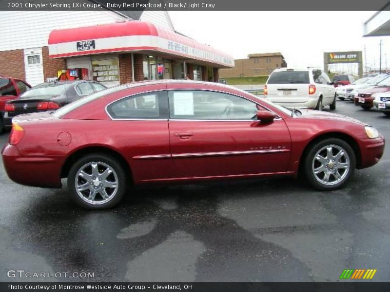 Ruby Red Pearlcoat / Black/Light Gray 2001 Chrysler Sebring LXi Coupe