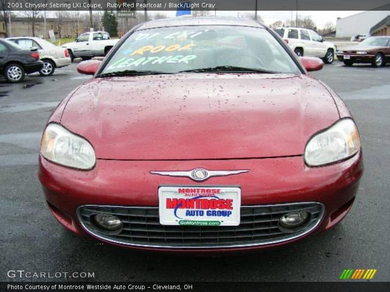 Ruby Red Pearlcoat / Black/Light Gray 2001 Chrysler Sebring LXi Coupe