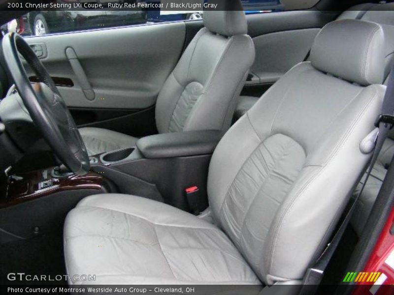 Ruby Red Pearlcoat / Black/Light Gray 2001 Chrysler Sebring LXi Coupe