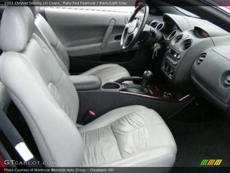 Ruby Red Pearlcoat / Black/Light Gray 2001 Chrysler Sebring LXi Coupe
