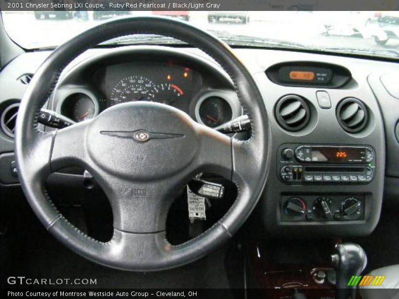 Ruby Red Pearlcoat / Black/Light Gray 2001 Chrysler Sebring LXi Coupe