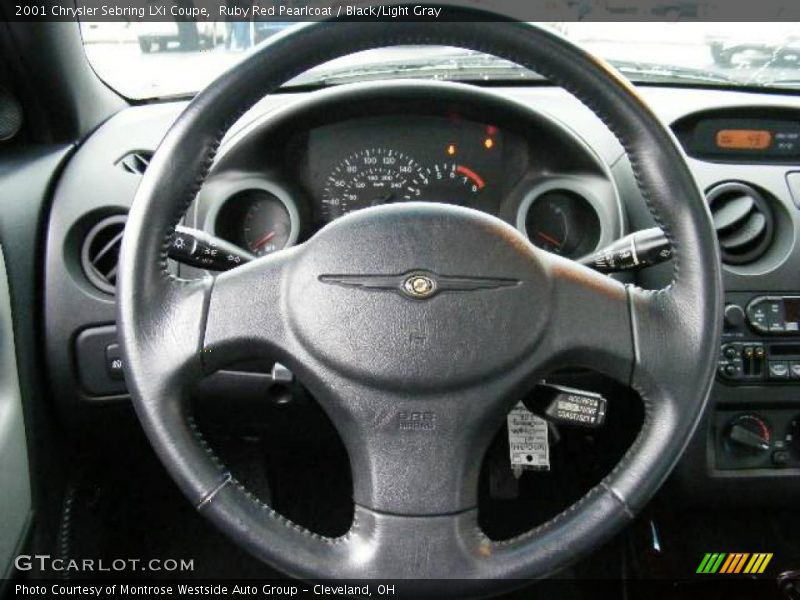 Ruby Red Pearlcoat / Black/Light Gray 2001 Chrysler Sebring LXi Coupe