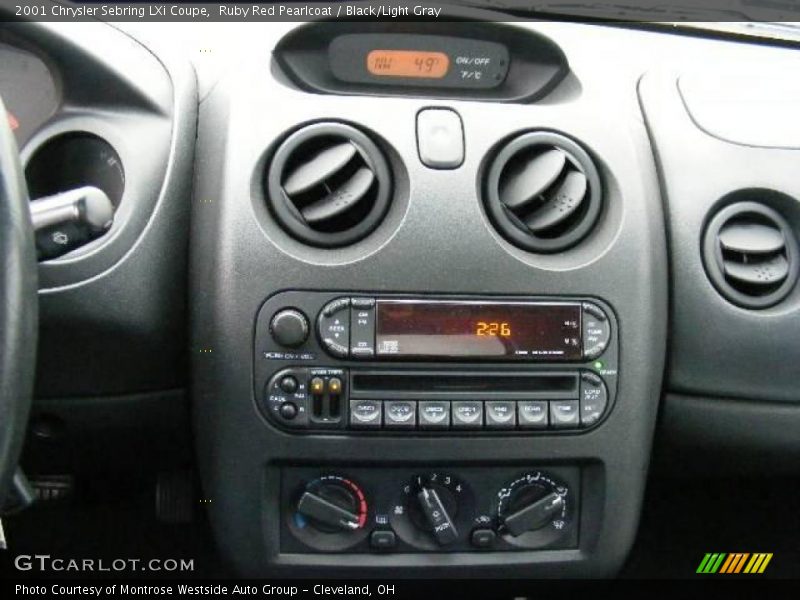 Ruby Red Pearlcoat / Black/Light Gray 2001 Chrysler Sebring LXi Coupe