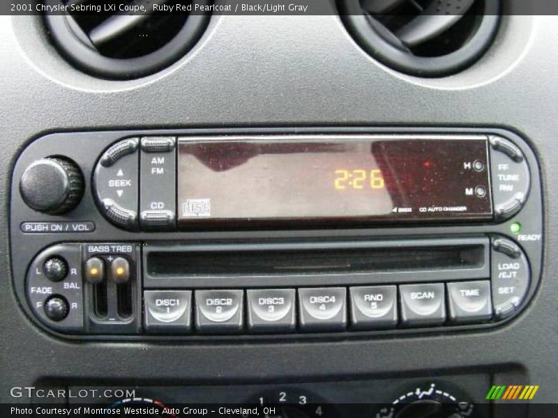 Ruby Red Pearlcoat / Black/Light Gray 2001 Chrysler Sebring LXi Coupe