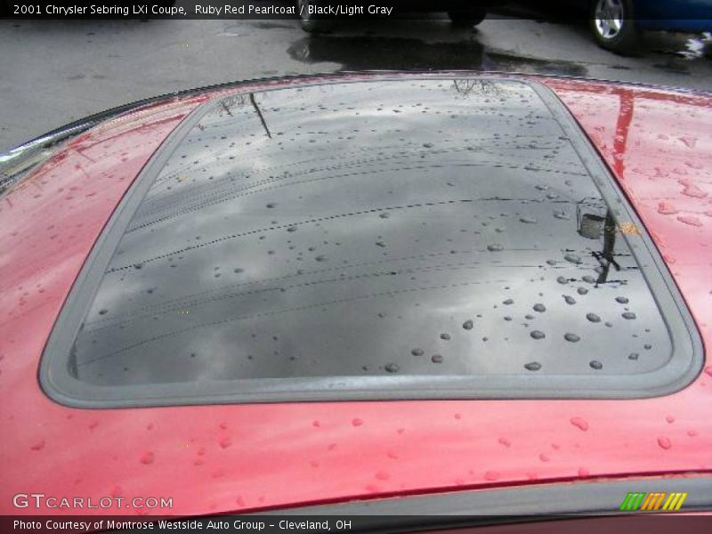 Ruby Red Pearlcoat / Black/Light Gray 2001 Chrysler Sebring LXi Coupe