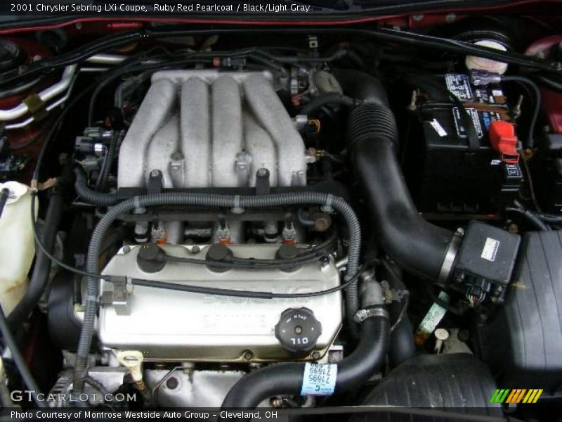 Ruby Red Pearlcoat / Black/Light Gray 2001 Chrysler Sebring LXi Coupe