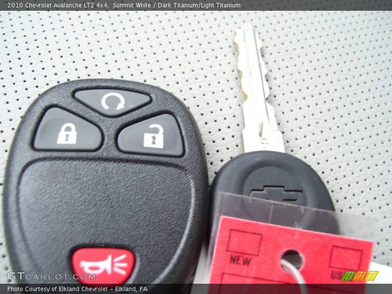Summit White / Dark Titanium/Light Titanium 2010 Chevrolet Avalanche LTZ 4x4
