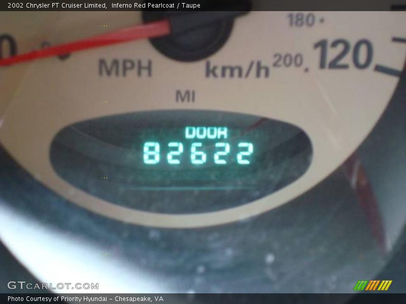 Inferno Red Pearlcoat / Taupe 2002 Chrysler PT Cruiser Limited