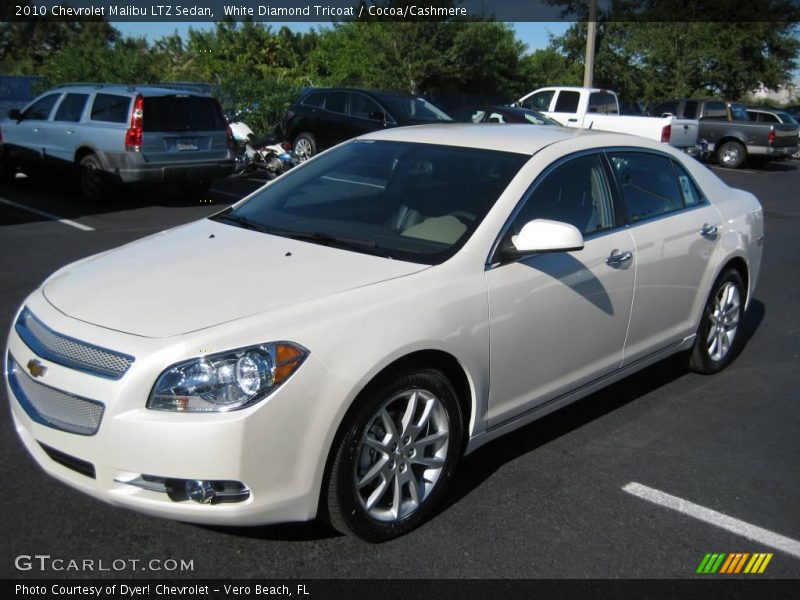 White Diamond Tricoat / Cocoa/Cashmere 2010 Chevrolet Malibu LTZ Sedan