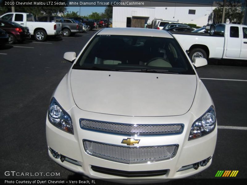 White Diamond Tricoat / Cocoa/Cashmere 2010 Chevrolet Malibu LTZ Sedan