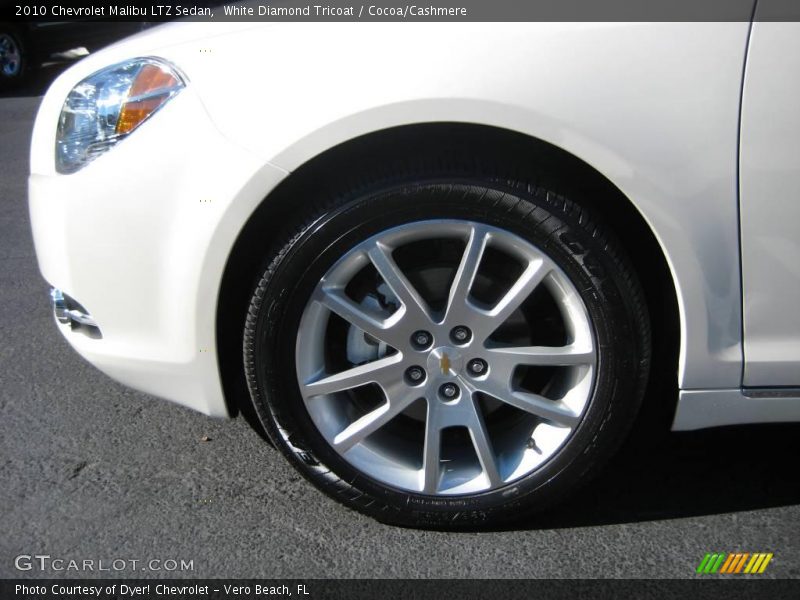 White Diamond Tricoat / Cocoa/Cashmere 2010 Chevrolet Malibu LTZ Sedan