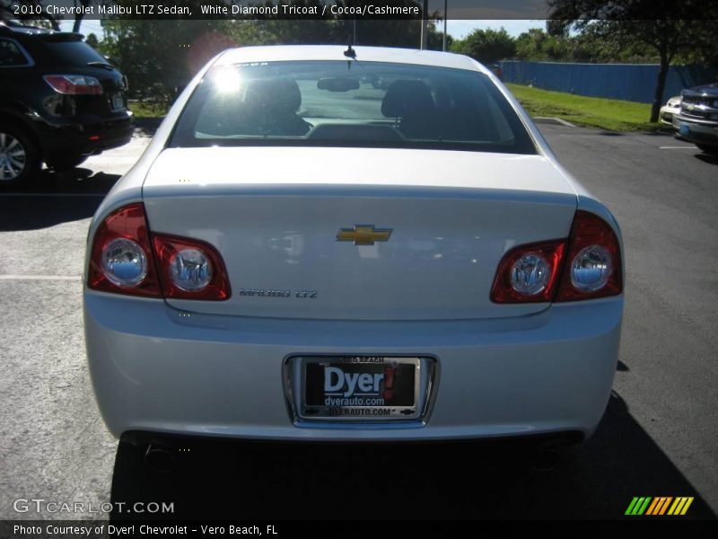 White Diamond Tricoat / Cocoa/Cashmere 2010 Chevrolet Malibu LTZ Sedan