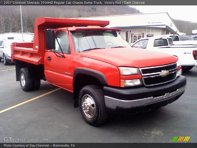 Victory Red / Dark Charcoal 2007 Chevrolet Silverado 3500HD Regular Cab Chassis Dump Truck