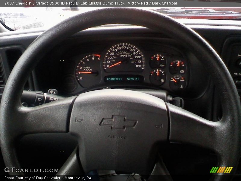 Victory Red / Dark Charcoal 2007 Chevrolet Silverado 3500HD Regular Cab Chassis Dump Truck