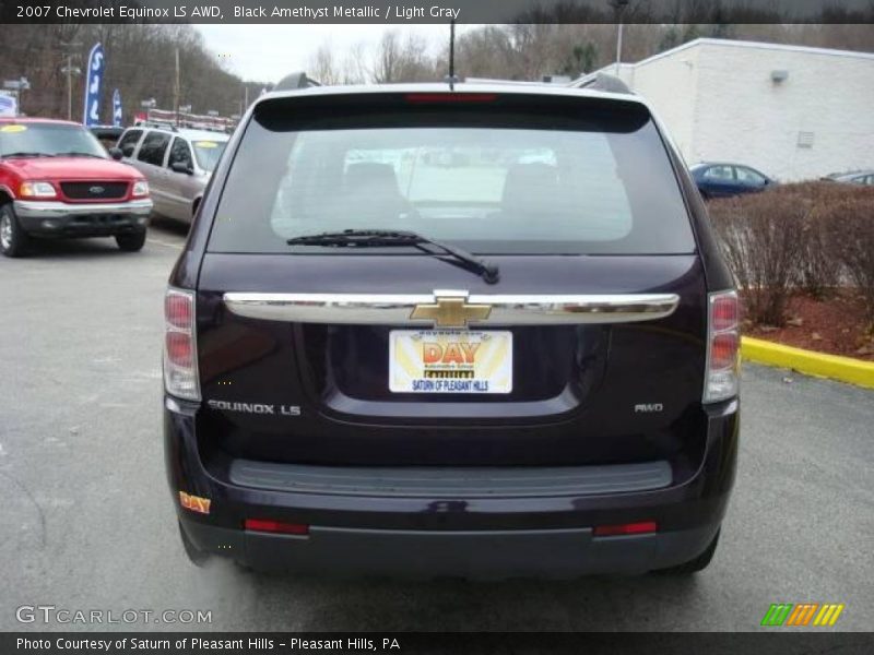 Black Amethyst Metallic / Light Gray 2007 Chevrolet Equinox LS AWD