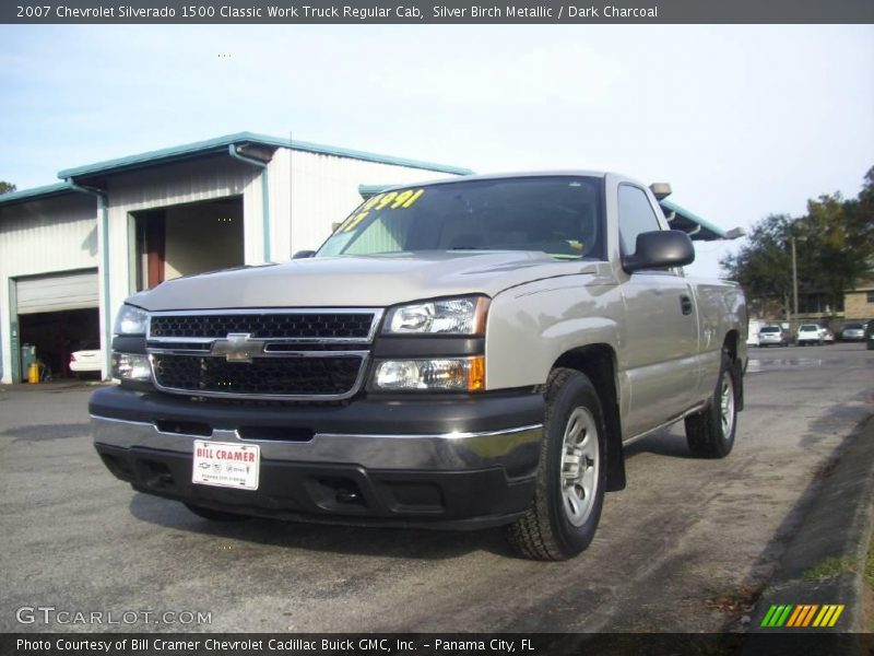 Silver Birch Metallic / Dark Charcoal 2007 Chevrolet Silverado 1500 Classic Work Truck Regular Cab
