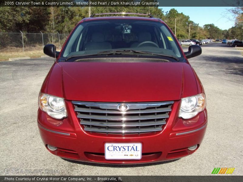 Inferno Red Pearl / Dark Khaki/Light Graystone 2005 Chrysler Town & Country Limited