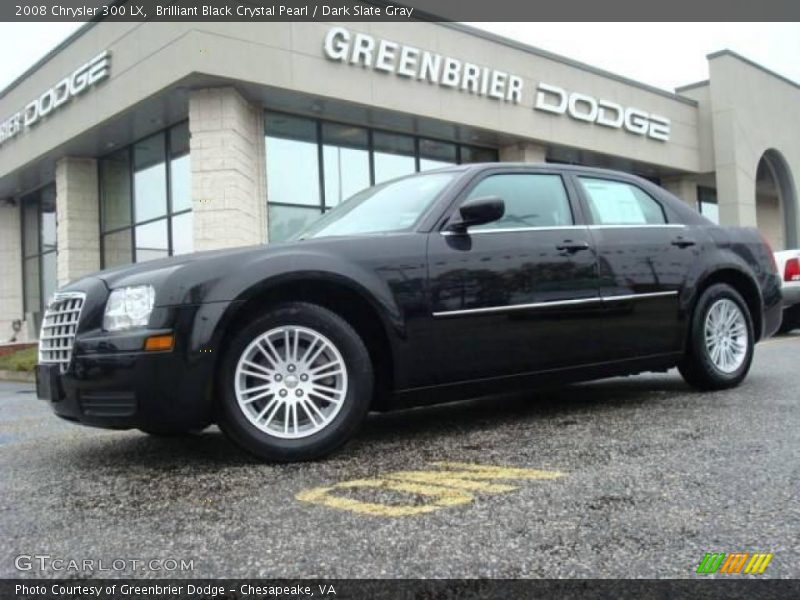 Brilliant Black Crystal Pearl / Dark Slate Gray 2008 Chrysler 300 LX