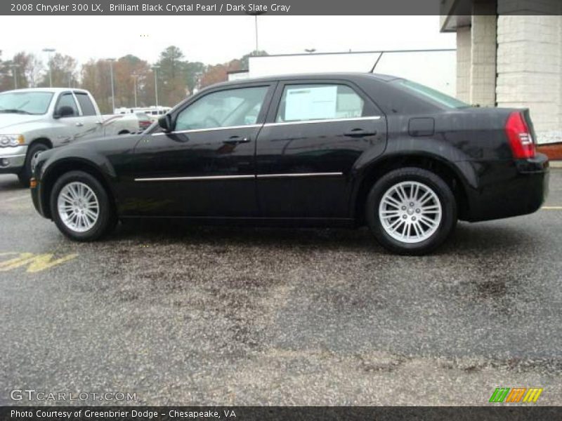 Brilliant Black Crystal Pearl / Dark Slate Gray 2008 Chrysler 300 LX