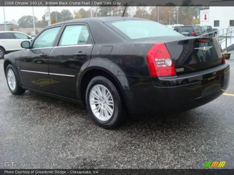 Brilliant Black Crystal Pearl / Dark Slate Gray 2008 Chrysler 300 LX